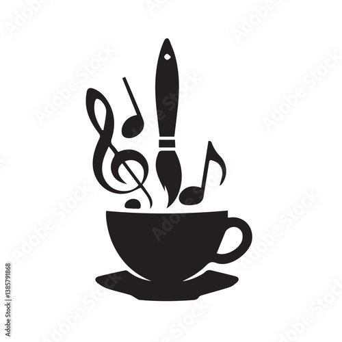 Hot brown coffee in a cup icon with steam, a vector illustration for your cafe beverage sign
