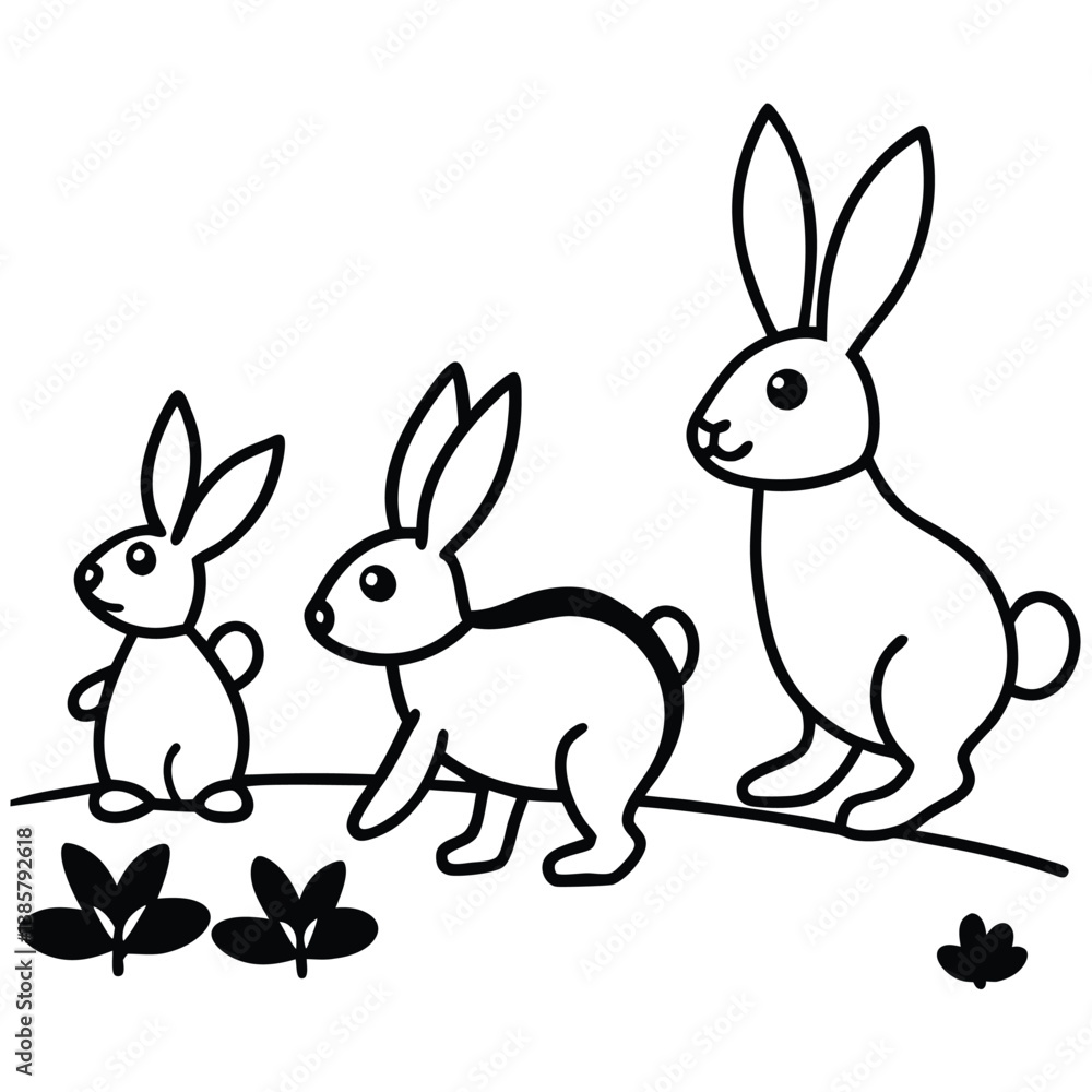 vector illustration of a rabbits vector illustration of a rabbits