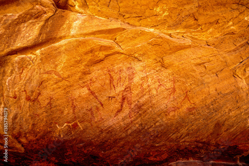 Obraz na plátně Rock-Art of the Tadrart Rouge, Algerian Sahara