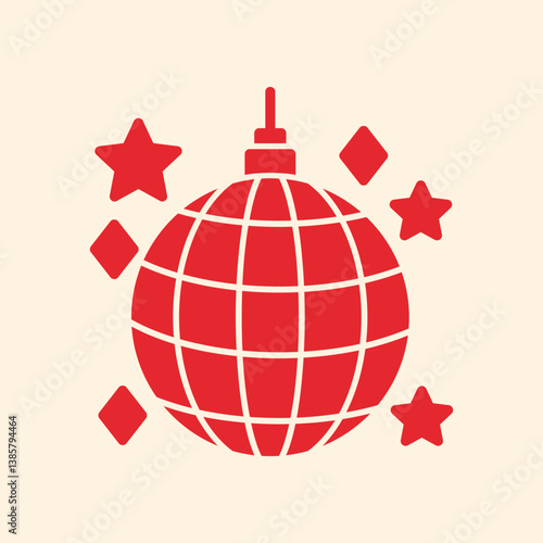 Disco Ball trendy creative pretty abstract vector illustration colorful useful design