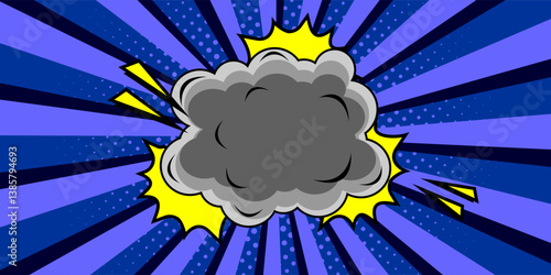 Comic Text KABOOM speech bubble in Pop Art style