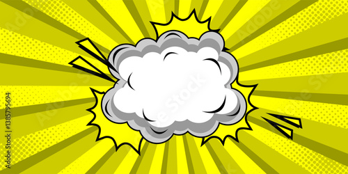 Comic Text KABOOM speech bubble in Pop Art style