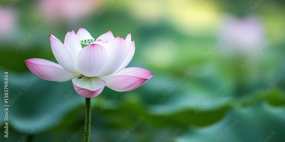 Fototapeta premium a beautiful lotus flower in the pond 