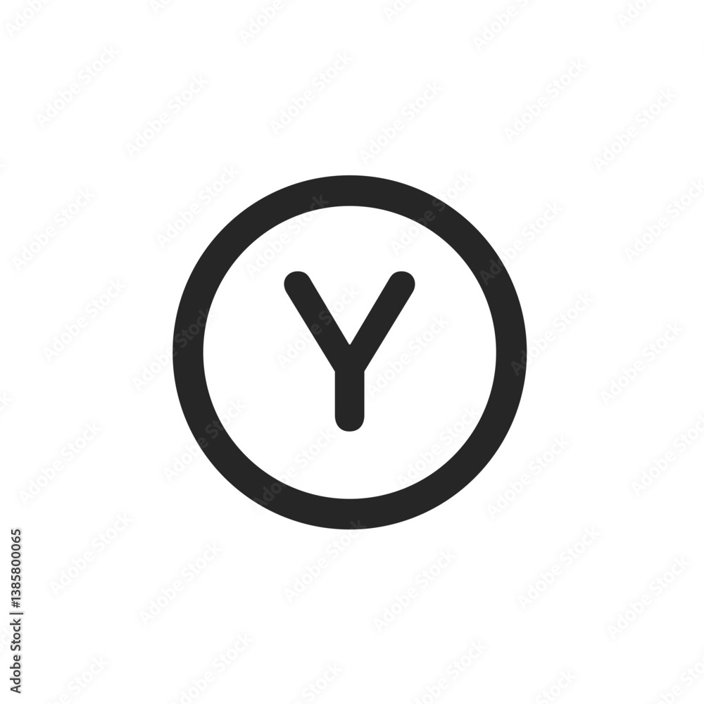 Y Circle Icon Y Circle Icon