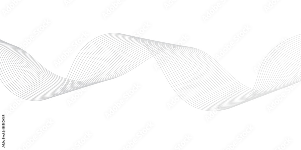 Fototapeta premium Smooth Wave Line Background. Abstract Flowing Curve with Gradient Effect