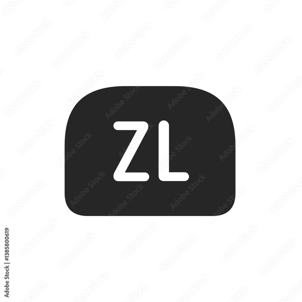 ZL Button Rounded Top Horizontal Filled Icon ZL Button Rounded Top Horizontal Filled Icon