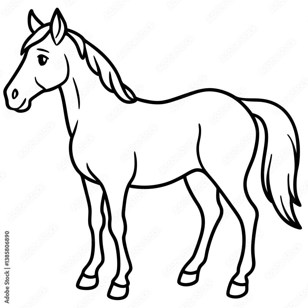 Minimalist Horse Vector Art Minimalist Horse Vector Art