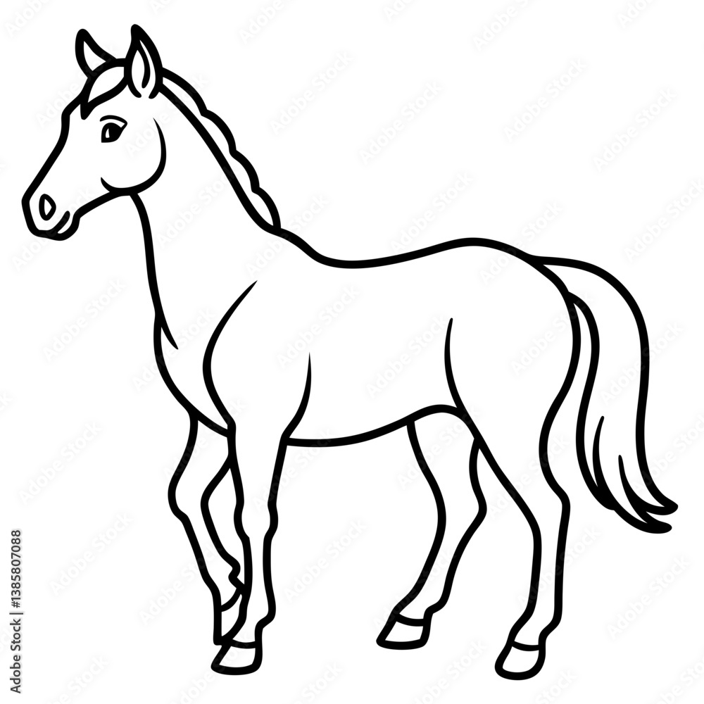 Minimalist Horse Vector Art Minimalist Horse Vector Art