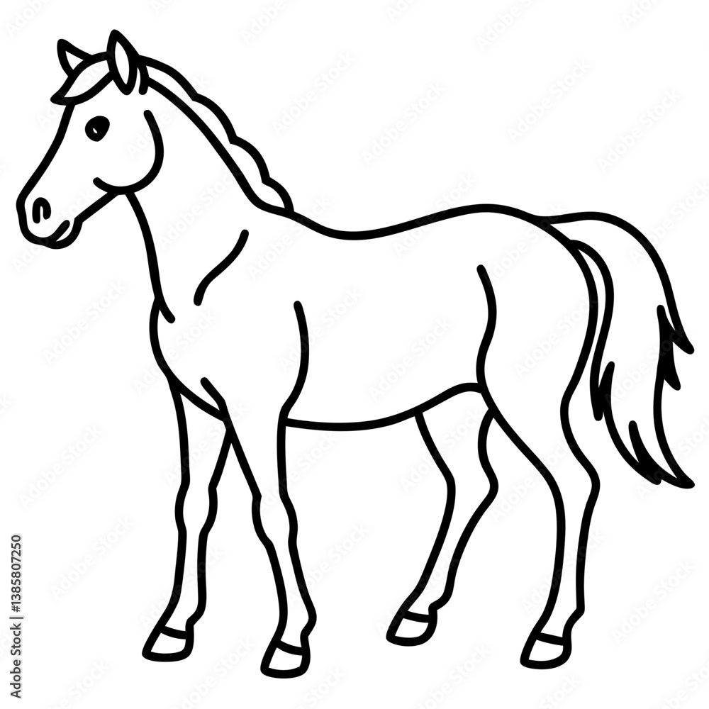 Minimalist Horse Vector Art Minimalist Horse Vector Art