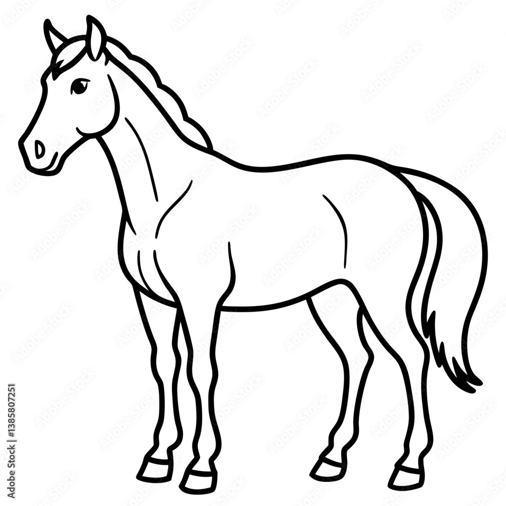 Minimalist Horse Vector Art Minimalist Horse Vector Art