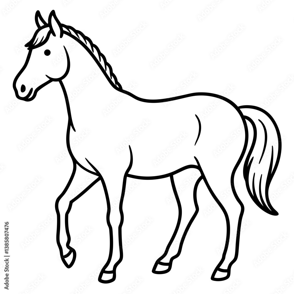 Minimalist Horse Vector Art Minimalist Horse Vector Art
