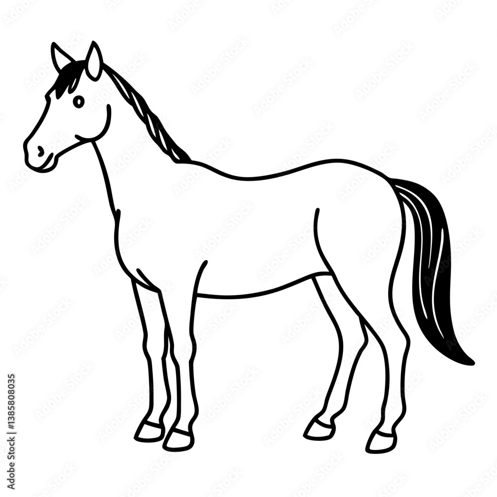 Minimalist Horse Vector Art Minimalist Horse Vector Art