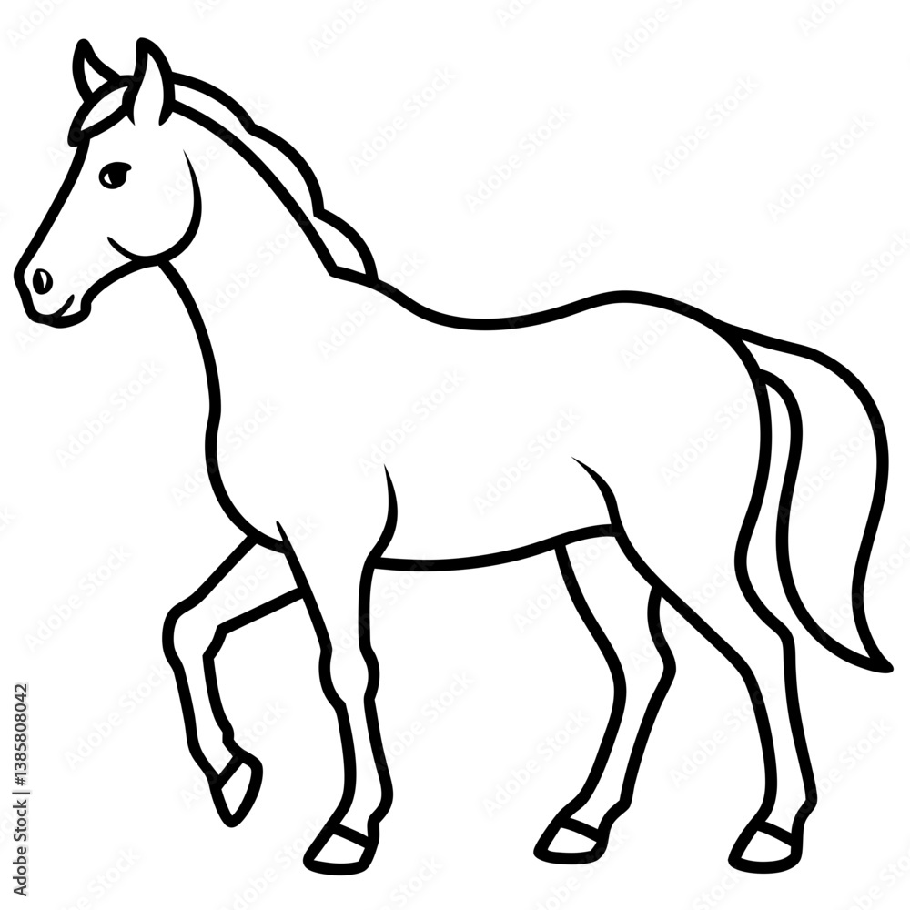 Minimalist Horse Vector Art Minimalist Horse Vector Art