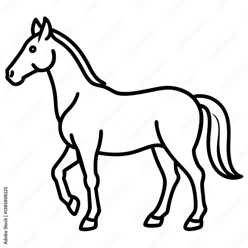 Minimalist Horse Vector Art Minimalist Horse Vector Art