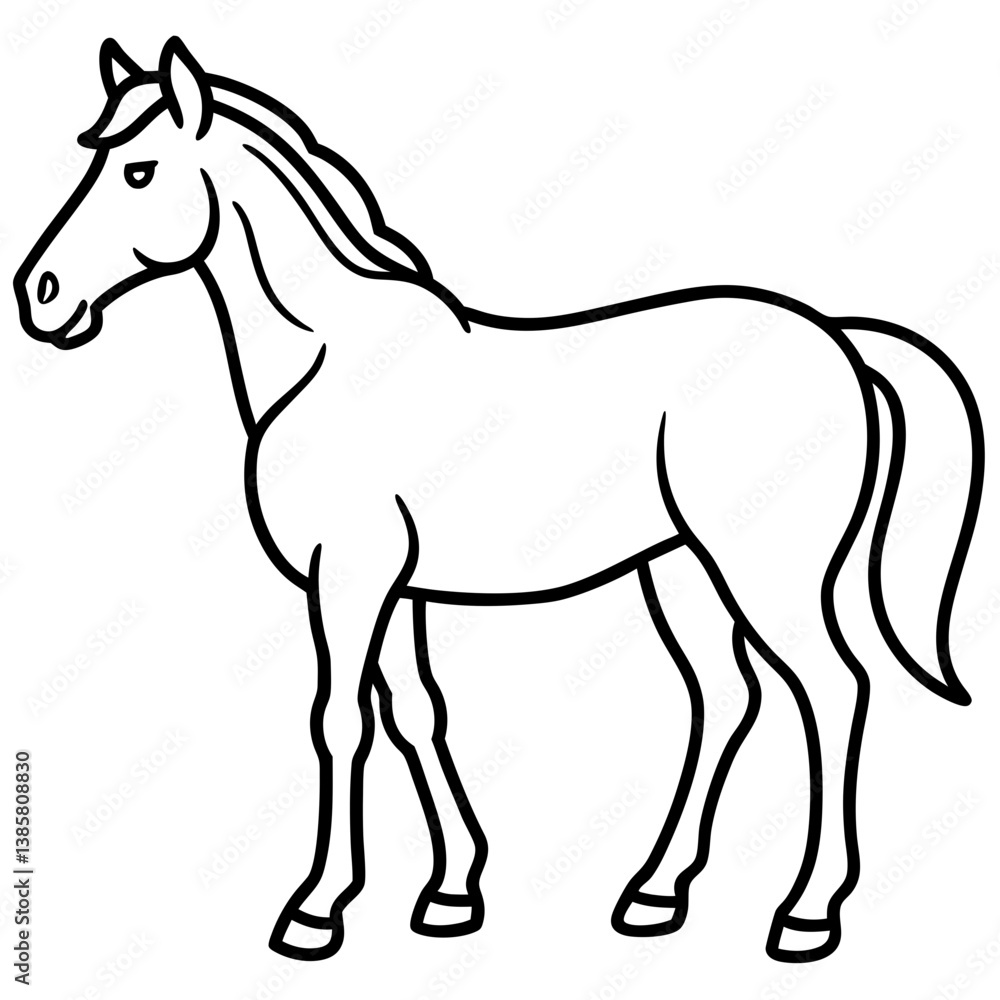 Minimalist Horse Vector Art Minimalist Horse Vector Art