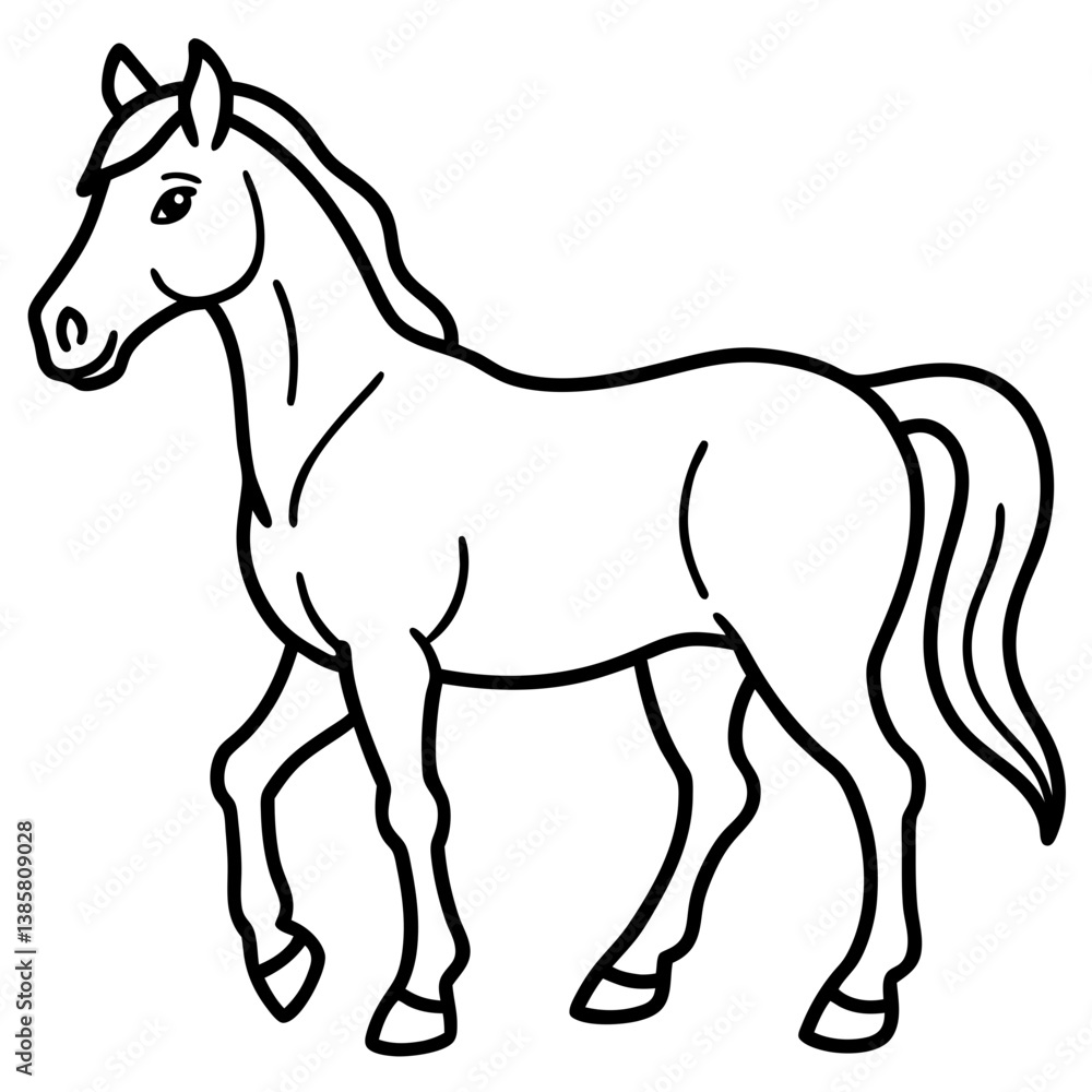 Minimalist Horse Vector Art Minimalist Horse Vector Art