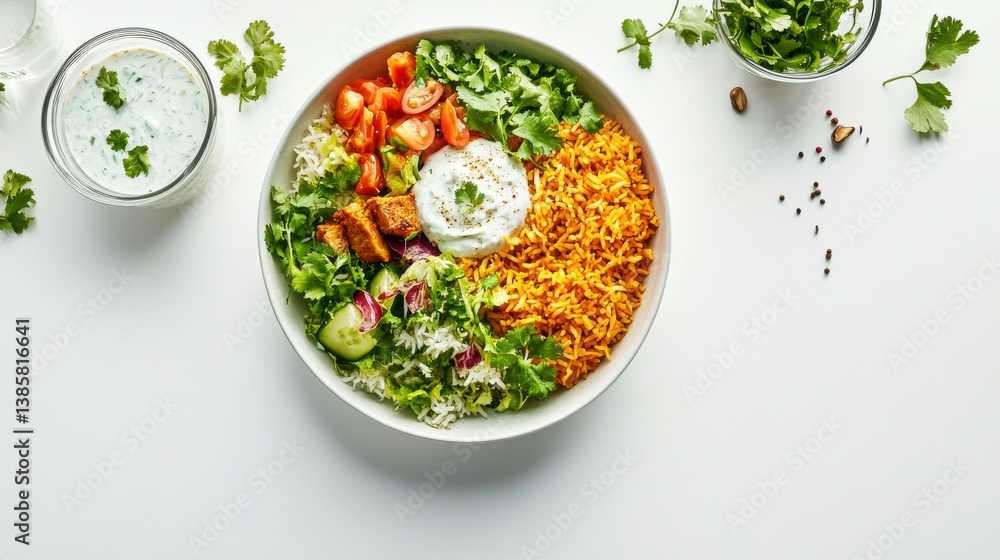 Healthy and Vibrant Salad Bowl: A visually appealing and fresh salad bowl, meticulously arranged to showcase a variety of colorful vegetables and ingredients. Healthy and Vibrant Salad Bowl: A visually appealing and fresh salad bowl, meticulously arranged to showcase a variety of colorful vegetables and ingredients.
