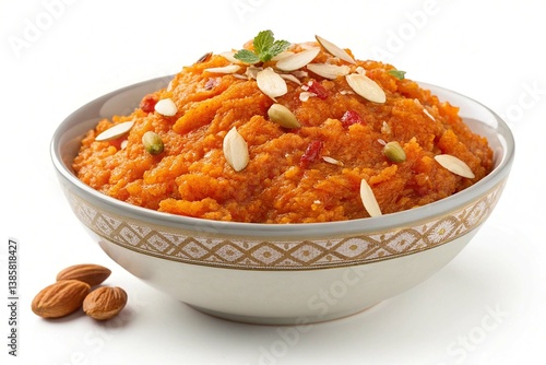 Gajar ka halwa isolated on transparent background