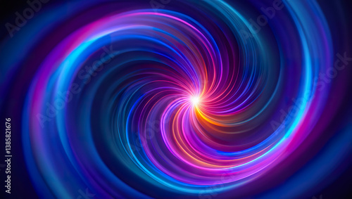 Obraz na płótnie Radiant neon vortex spinning inward with blue and magenta energy flow w salonie