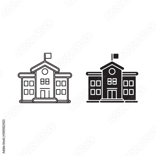 Educational building symbol pair