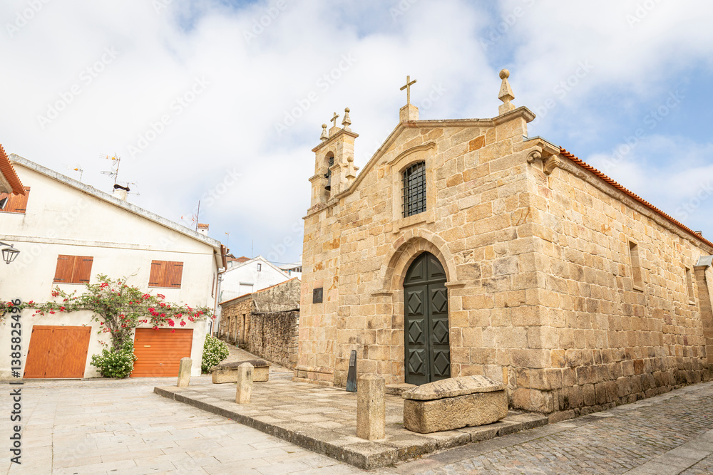 Fototapeta premium Misericordia church (Saint Mary of the Field) in Melgaço, Alto Minho Subregion, district of Viana do Castelo, Portugal