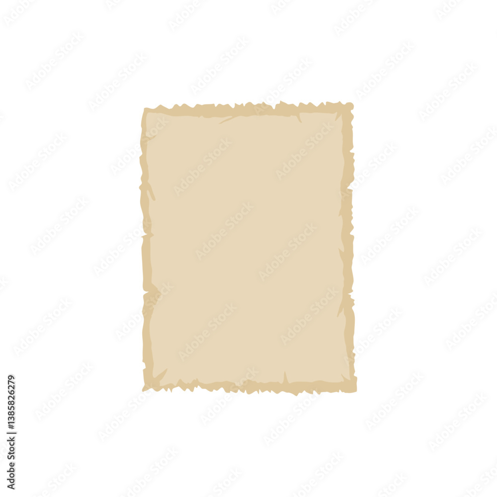 Fototapeta premium Old vintage paper with ripped torn edges. Antique paper or parchment.