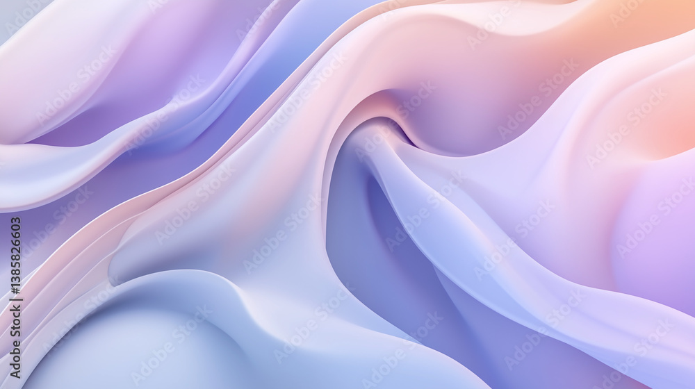 Obraz premium Soft abstract colorful gradient pastel aurora cloud wave background wallpaper.