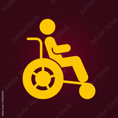 Disability trendy art lovely abstract vector illustration colorful useful design