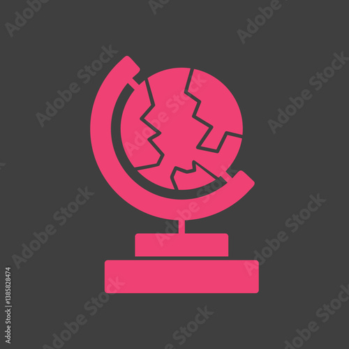 Globe trendy art lovely abstract vector illustration colorful useful design