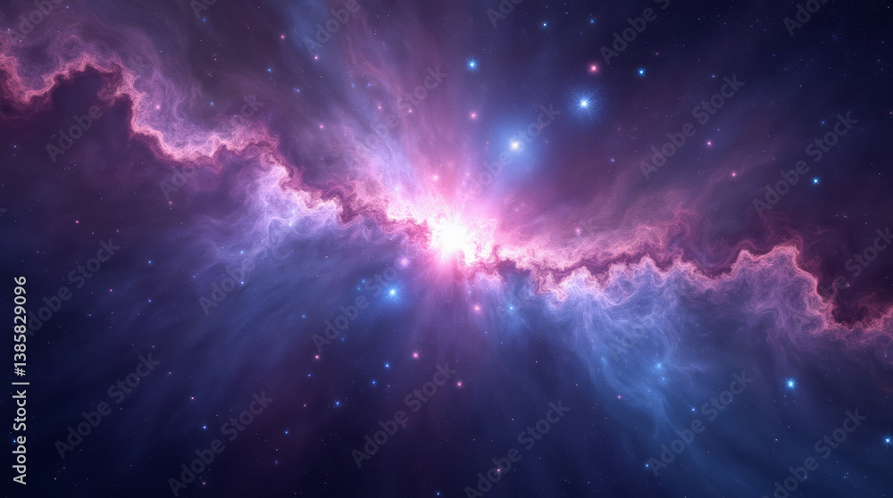 Mesmerizing Deep-Space Nebula Filled with Swirling Cosmic Clouds in Shades of Purple, Blue, and Pink Mesmerizing Deep-Space Nebula Filled with Swirling Cosmic Clouds in Shades of Purple, Blue, and Pink