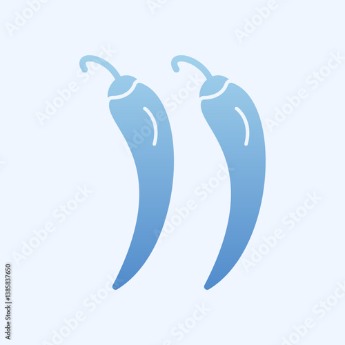 Hot Pepper trendy art cute abstract vector illustration colorful useful design