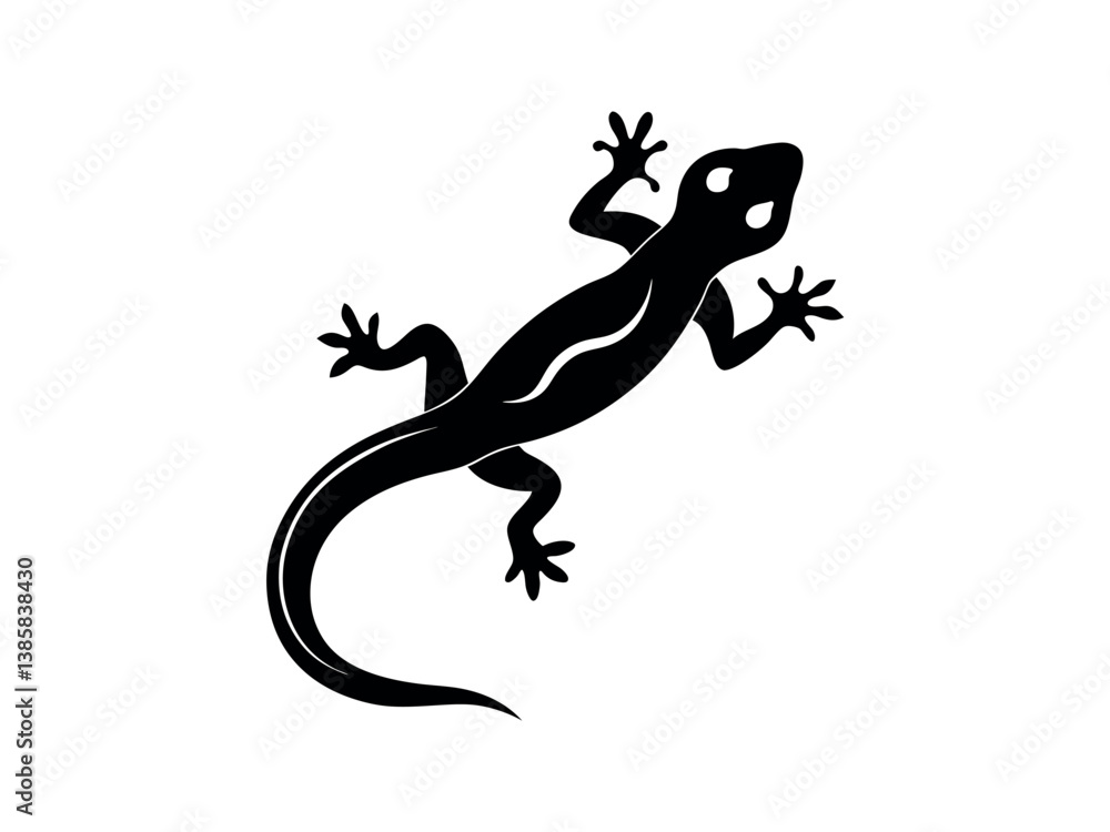 Lizard silhouette illustration vector Art Lizard silhouette illustration vector Art