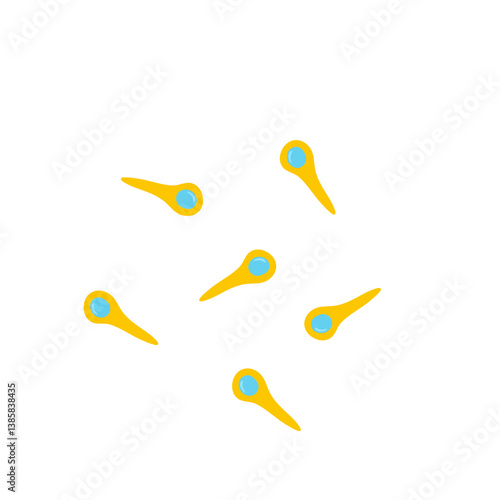 Bacteria Clostridium botulinum. Cartoon bacteria, biological microorganism. Microorganism flat vector illustration.