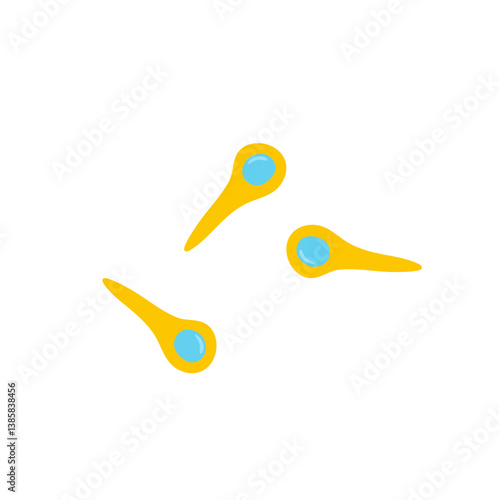 Bacteria Clostridium botulinum. Cartoon bacteria, biological microorganism. Microorganism flat vector illustration.