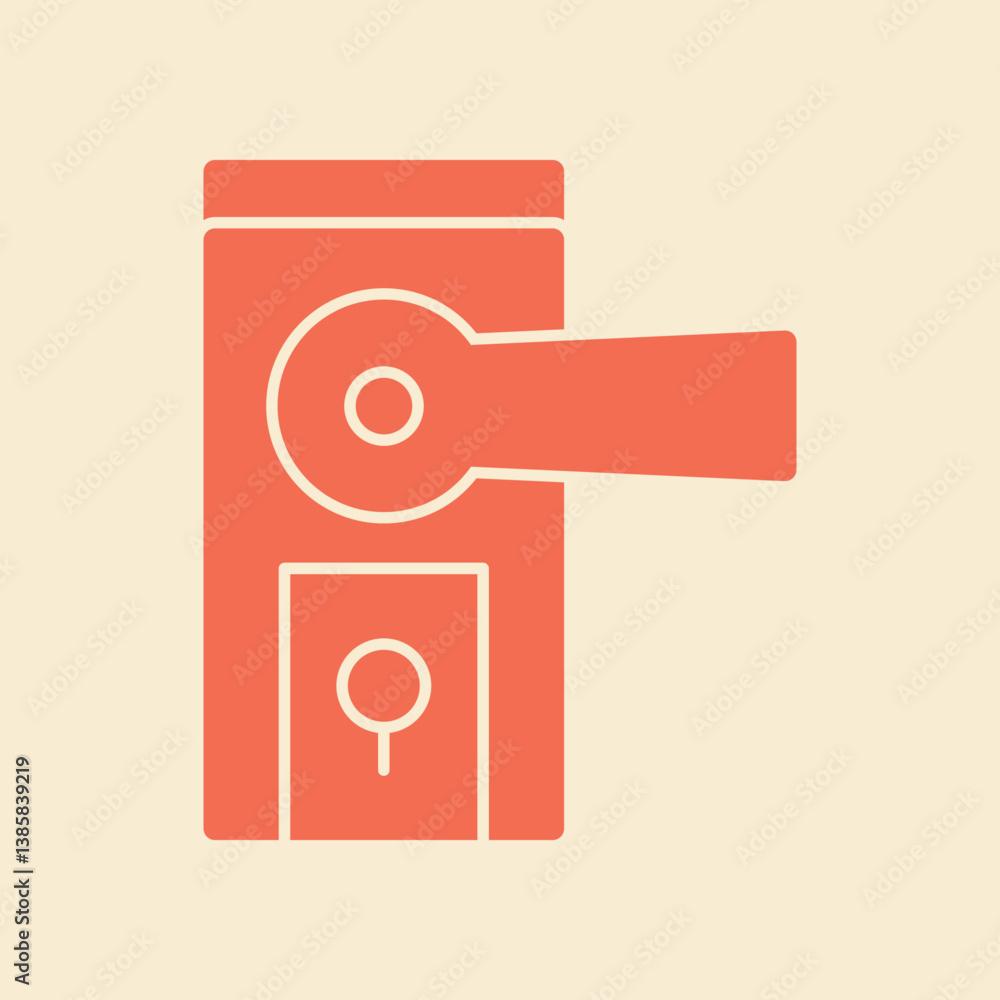Door Knob trendy art handsome abstract vector illustration colorful useful design Door Knob trendy art handsome abstract vector illustration colorful useful design