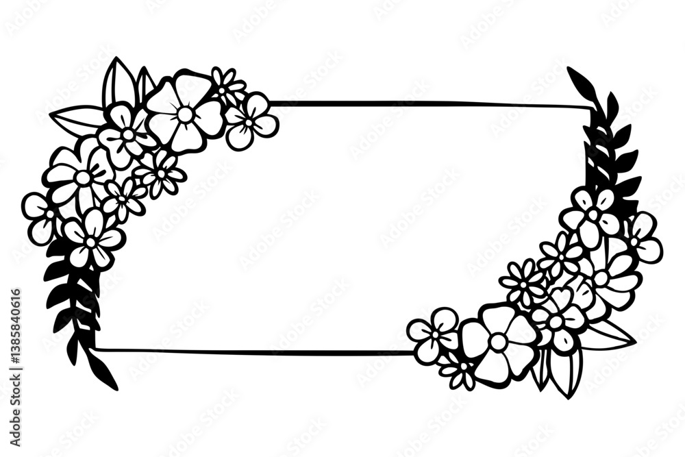 Naklejka premium grape vine border