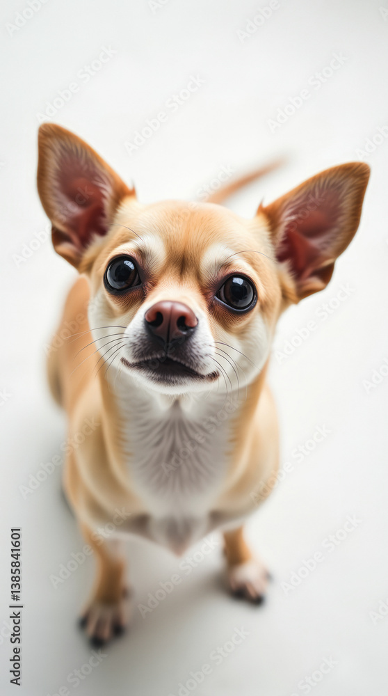 Chihuahua Dog – Expressive Round Eyes and Attentive Gaze – Close-Up Portrait Chihuahua Dog – Expressive Round Eyes and Attentive Gaze – Close-Up Portrait
