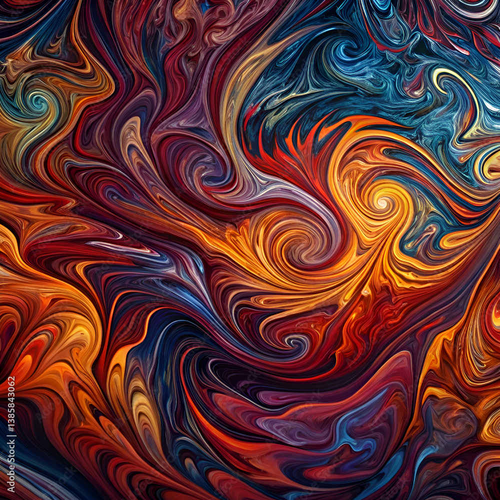 Obraz premium Abstract swirl design with vibrant colors.