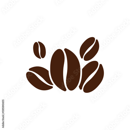 Coffee bean icon. Coffee seed sign set. Caffeine vector symbol isolated on white background. Arabic roasted icon.