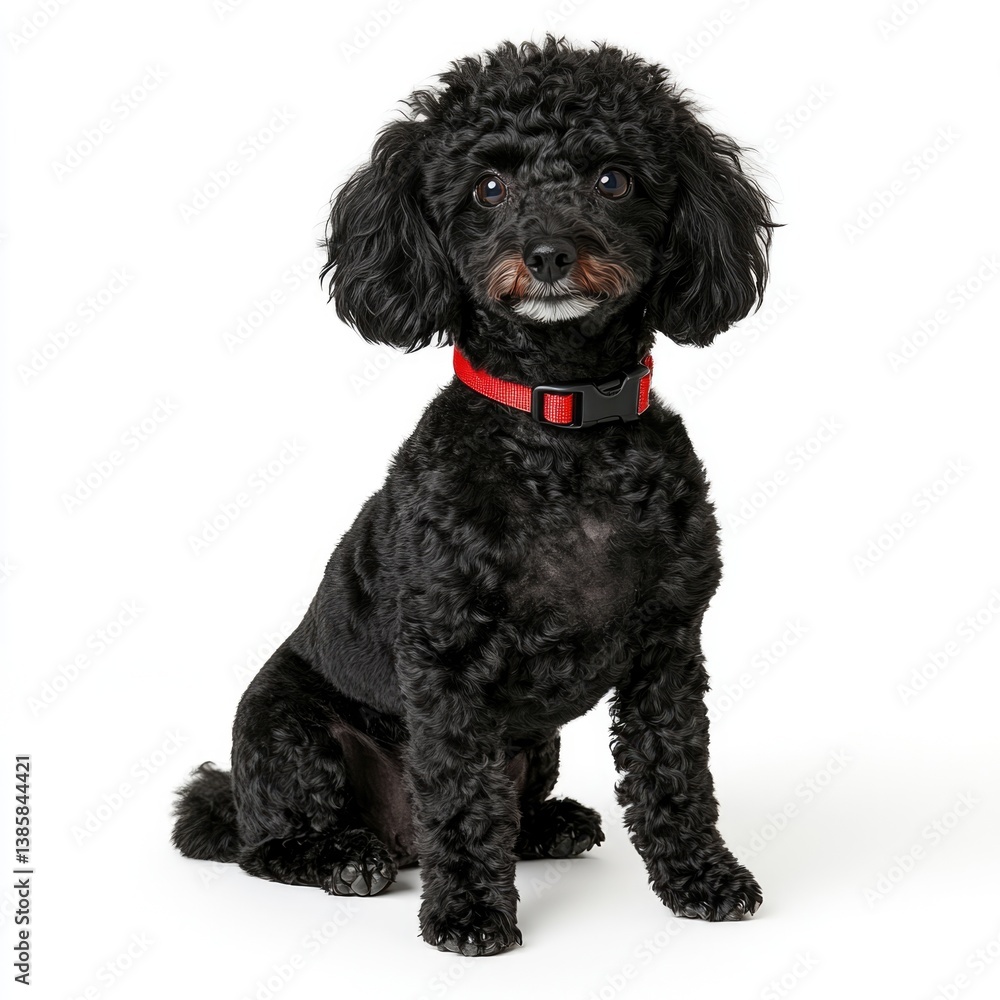 Playful black dog posing for portrait in studio captivating pet photography experience Playful black dog posing for portrait in studio captivating pet photography experience