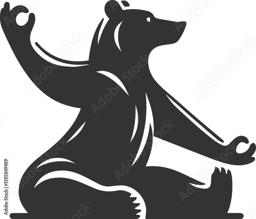 Silhouette of a bear animal