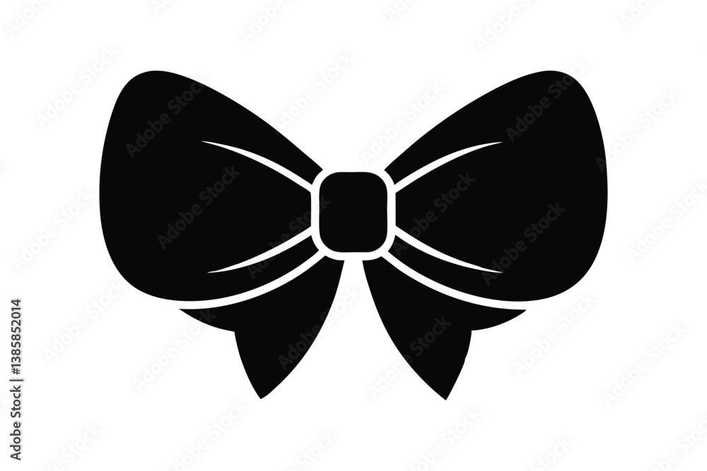 Silhouette vector illustration design of a small cute bow icon.eps Silhouette vector illustration design of a small cute bow icon.eps