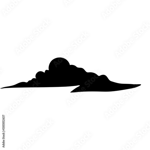 Cloud Silhouette vector icon