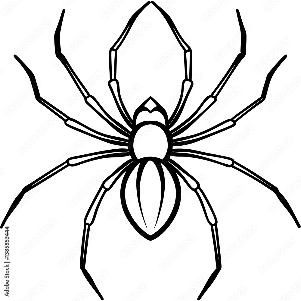 Sleek Brown Recluse Spider Vector Design Sleek Brown Recluse Spider Vector Design