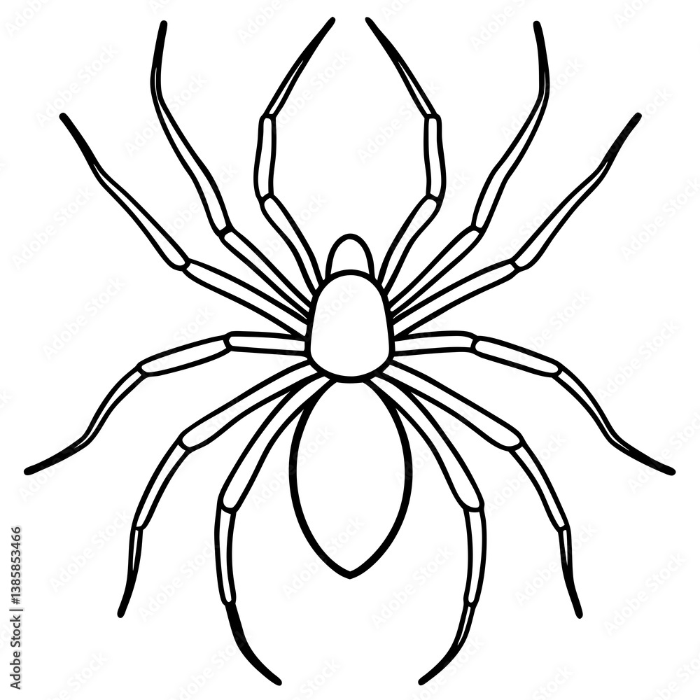 Sleek Brown Recluse Spider Vector Design Sleek Brown Recluse Spider Vector Design