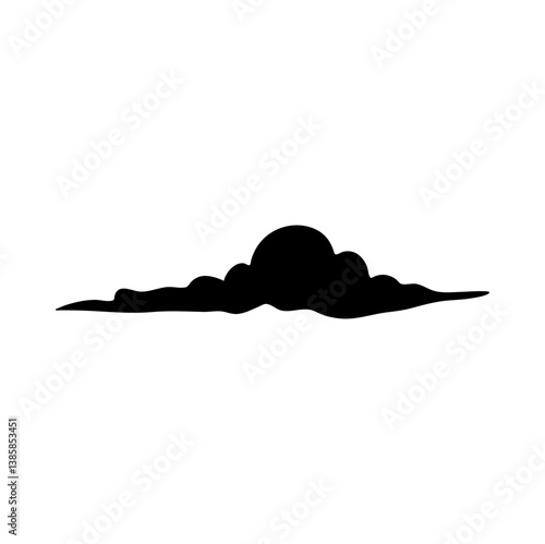 Cloud Silhouette vector icon