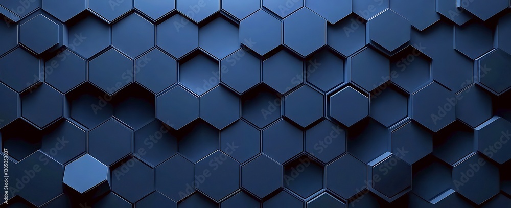 Abstract Dark Blue Hexagon Pattern Geometric Background Texture 3d art grid tech navy clean depth Abstract Dark Blue Hexagon Pattern Geometric Background Texture 3d art grid tech navy clean depth