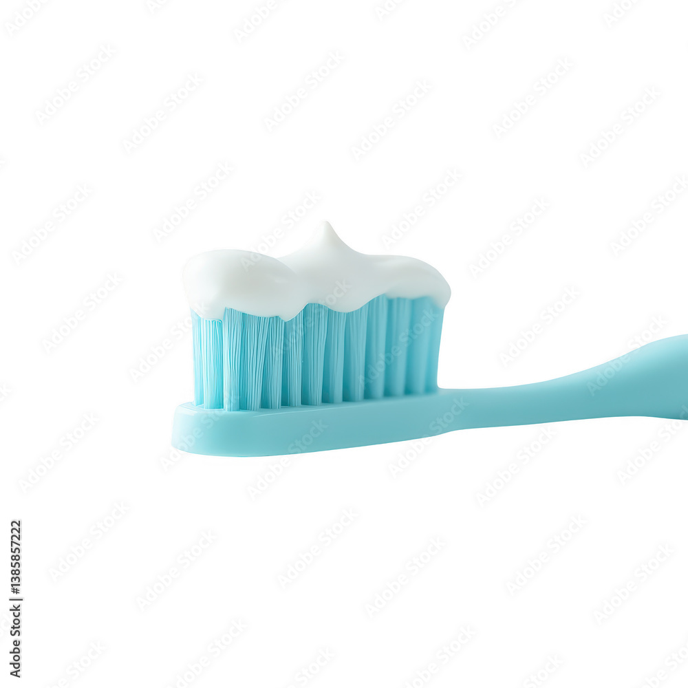 Toothbrush with Toothpaste Ready for Brushing Toothbrush with Toothpaste Ready for Brushing