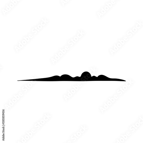 Cloud Silhouette vector icon