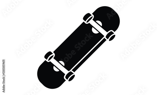 skateboard vector icon silhouette